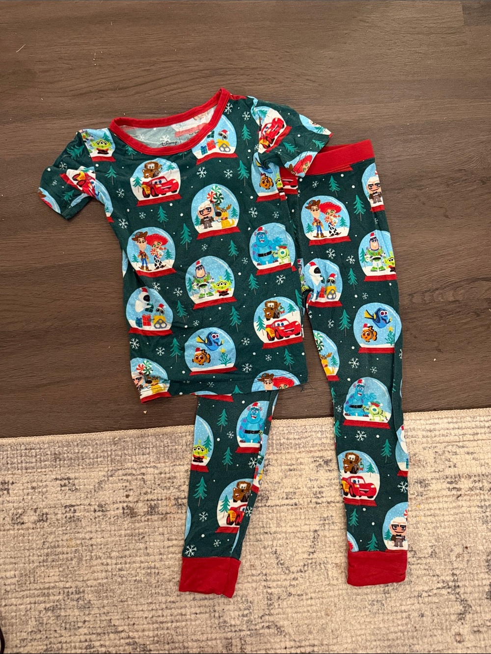 Little Sleepies Pixar Christmas Bamboo Pajamas, size 3T